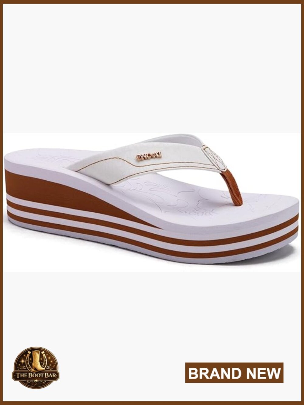 Platform Wedge Flip Flops Dressy Summer Sandals Non-Slip Rubber Soles Arch